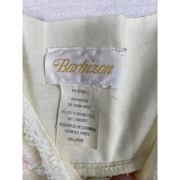 Vintage Barbizon Nightgown Womens S Cottage Prairie Sleeveless Embroidered Lace - Picture 4 of 9